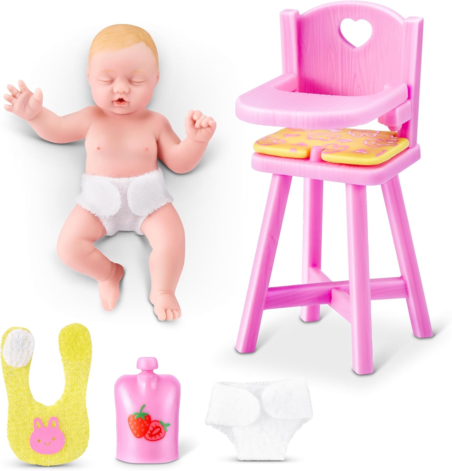 5 Surprise My Mini Baby Serie 2 de ZURU, cápsula misteriosa Coleccionable, Juguete para niñas, bebé Realista en Miniatura, Kit de Juego y Accesorios