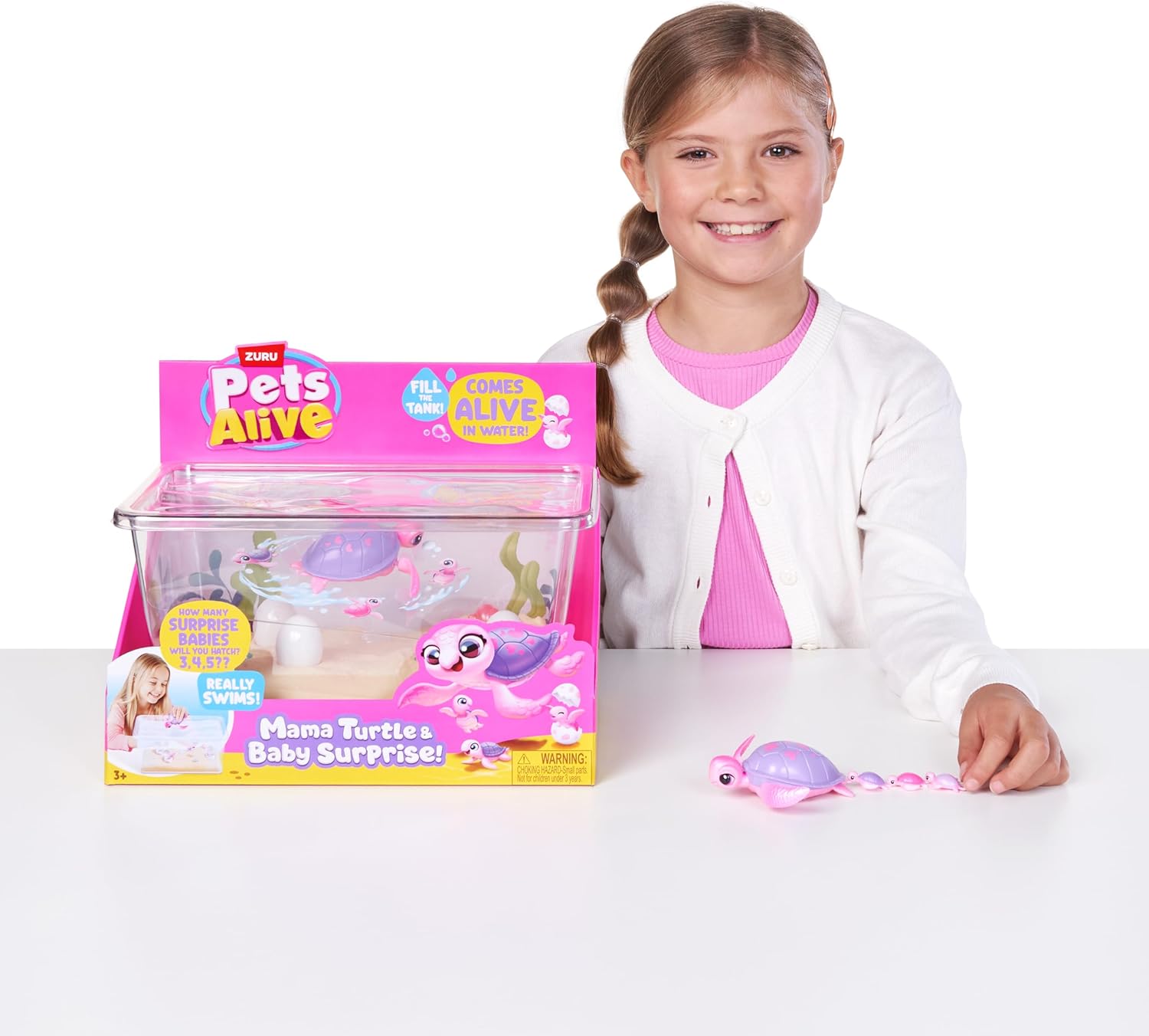 Pets Alive Mama Turtle Surprise de ZURU, Juguete Robot de Tortuga Mascota