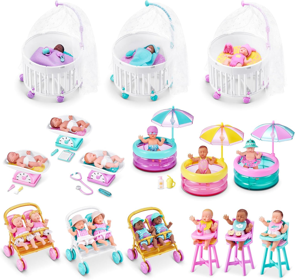 5 Surprise My Mini Baby Serie 2 de ZURU, cápsula misteriosa Coleccionable, Juguete para niñas, bebé Realista en Miniatura, Kit de Juego y Accesorios