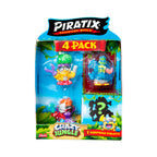 PIRATIX ADVENTURE WORLD Serie Crazy Jungle, Pack de 4 - Contiene 4 Piratix: 1 neón y 1 Sorpresa; y 4 Accesorios neón. Pack 3 de 6